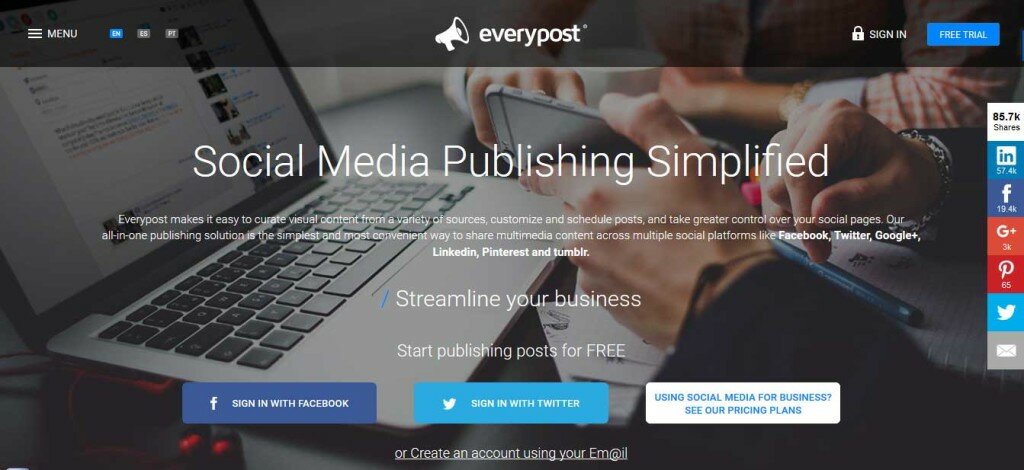 Social Media Publishing simplified mit Everypost